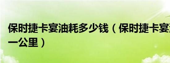 保时捷卡宴油耗多少钱（保时捷卡宴油耗多少一公里）