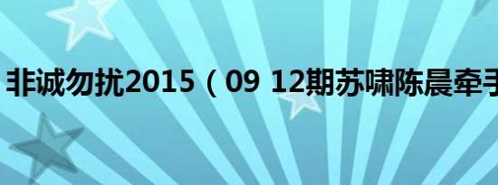 非诚勿扰2015（09 12期苏啸陈晨牵手歌曲）