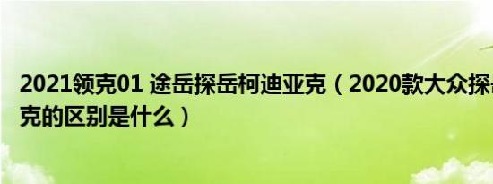 2021领克01 途岳探岳柯迪亚克（2020款大众探岳和柯迪亚克的区别是什么）