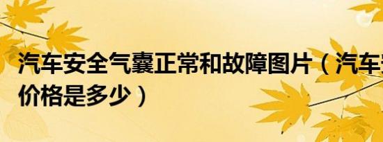 汽车安全气囊正常和故障图片（汽车安全气囊价格是多少）