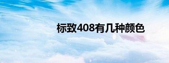 标致408有几种颜色