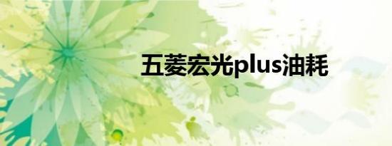 五菱宏光plus油耗