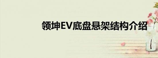 领坤EV底盘悬架结构介绍