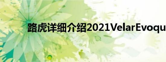 路虎详细介绍2021VelarEvoque