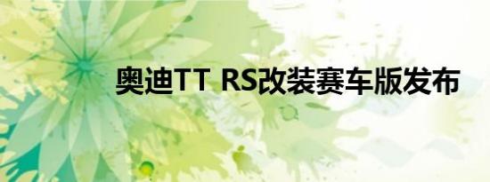 奥迪TT RS改装赛车版发布 