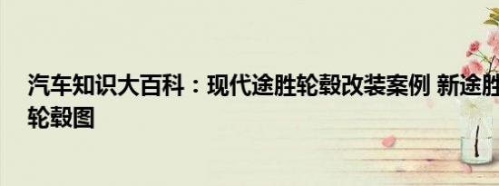 汽车知识大百科：现代途胜轮毂改装案例 新途胜改装19寸轮毂图