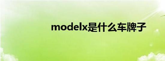 modelx是什么车牌子