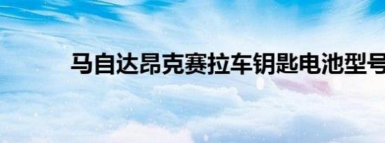 马自达昂克赛拉车钥匙电池型号