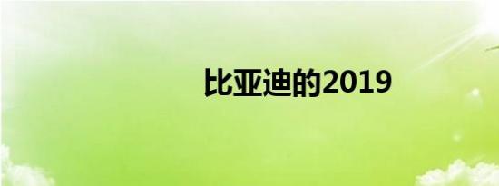 比亚迪的2019