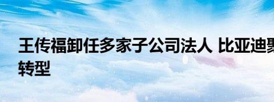 王传福卸任多家子公司法人 比亚迪聚焦开放转型