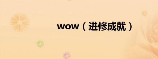 wow（进修成就）