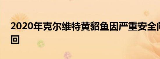 2020年克尔维特黄貂鱼因严重安全问题被召回