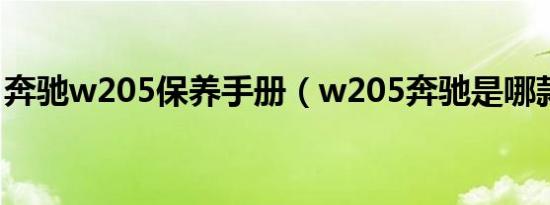 奔驰w205保养手册（w205奔驰是哪款车型）