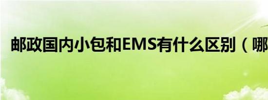 邮政国内小包和EMS有什么区别（哪个快）