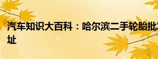 汽车知识大百科：哈尔滨二手轮胎批发市场地址