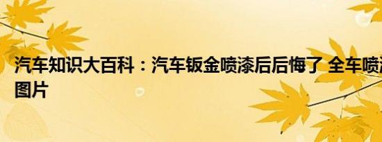 汽车知识大百科：汽车钣金喷漆后后悔了 全车喷漆后果严重图片