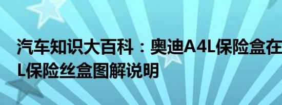 汽车知识大百科：奥迪A4L保险盒在哪里 A4L保险丝盒图解说明