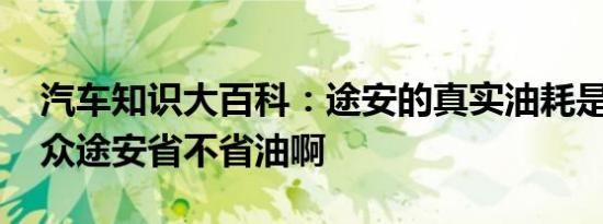 汽车知识大百科：途安的真实油耗是多少 大众途安省不省油啊