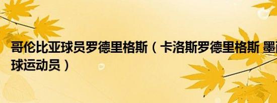 哥伦比亚球员罗德里格斯（卡洛斯罗德里格斯 墨西哥男子足球运动员）