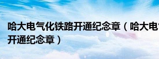 哈大电气化铁路开通纪念章（哈大电气化铁路开通纪念章）