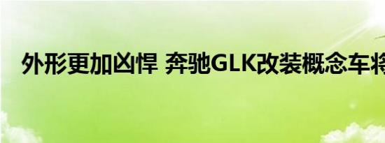 外形更加凶悍 奔驰GLK改装概念车将亮相