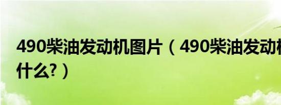 490柴油发动机图片（490柴油发动机参数是什么?）