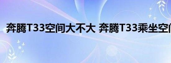 奔腾T33空间大不大 奔腾T33乘坐空间评测