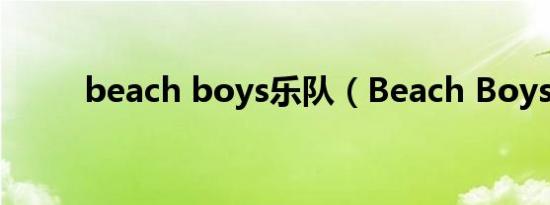 beach boys乐队（Beach Boys）