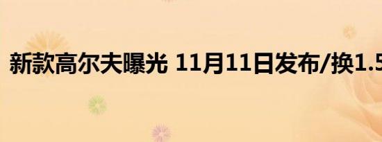 新款高尔夫曝光 11月11日发布/换1.5T引擎