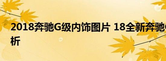 2018奔驰G级内饰图片 18全新奔驰G内饰解析