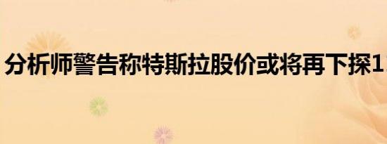 分析师警告称特斯拉股价或将再下探110美元