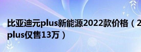 比亚迪元plus新能源2022款价格（2022款元plus仅售13万）