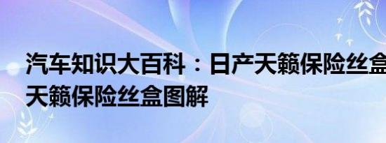 汽车知识大百科：日产天籁保险丝盒位置 新天籁保险丝盒图解