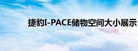 捷豹I-PACE储物空间大小展示