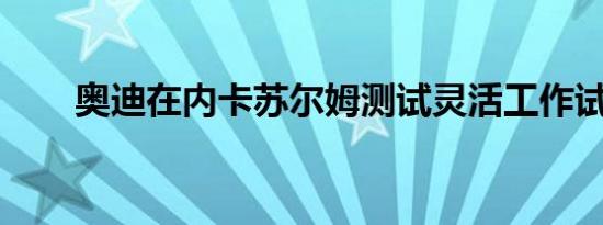 奥迪在内卡苏尔姆测试灵活工作试点