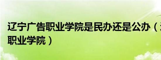 辽宁广告职业学院是民办还是公办（辽宁广告职业学院）