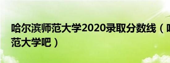 哈尔滨师范大学2020录取分数线（哈尔滨师范大学吧）