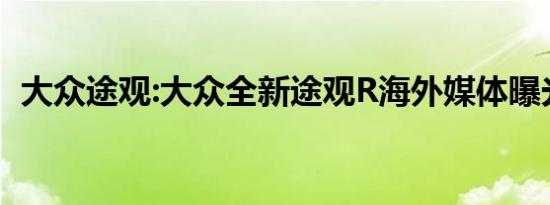 大众途观:大众全新途观R海外媒体曝光实拍