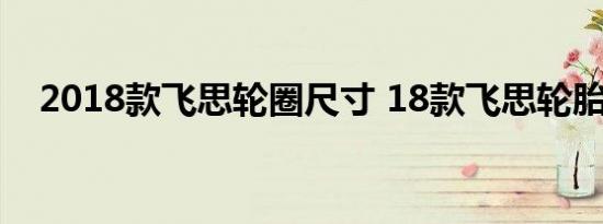 2018款飞思轮圈尺寸 18款飞思轮胎规格