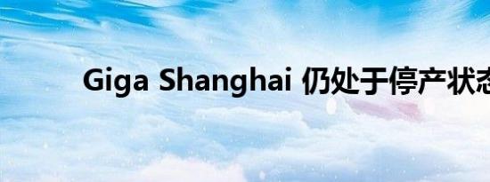 Giga Shanghai 仍处于停产状态