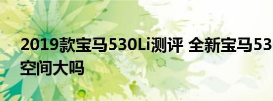 2019款宝马530Li测评 全新宝马530Li后排空间大吗 