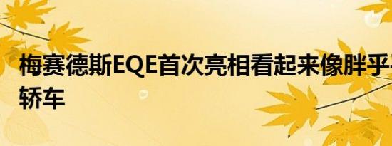 梅赛德斯EQE首次亮相看起来像胖乎乎的双门轿车