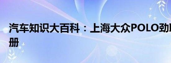 汽车知识大百科：上海大众POLO劲取保养手册