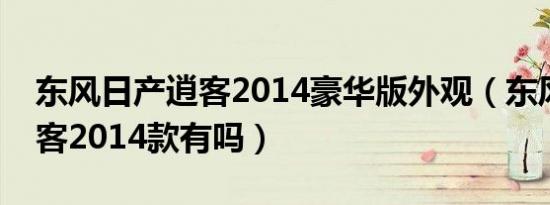 东风日产逍客2014豪华版外观（东风日产逍客2014款有吗）