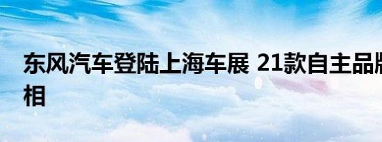 东风汽车登陆上海车展 21款自主品牌新车亮相