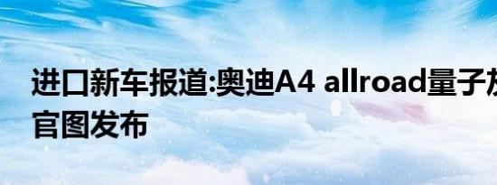 进口新车报道:奥迪A4 allroad量子灰特别版官图发布