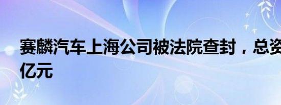 赛麟汽车上海公司被法院查封，总资产超20亿元