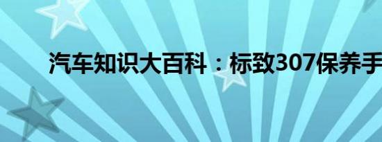 汽车知识大百科：标致307保养手册