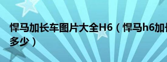 悍马加长车图片大全H6（悍马h6加长版价格多少）