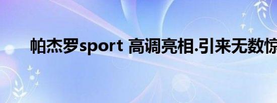 帕杰罗sport 高调亮相.引来无数惊叹。